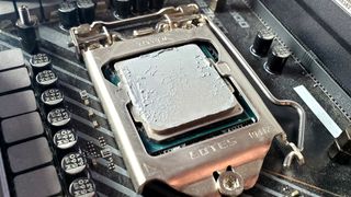 Thermal paste on a CPU
