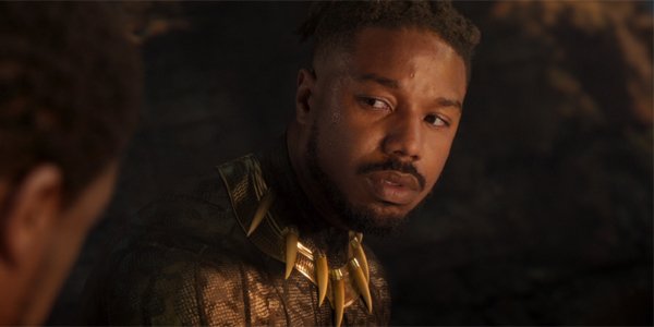 Killmonger (Michael B Jordan) dying in Black Panther