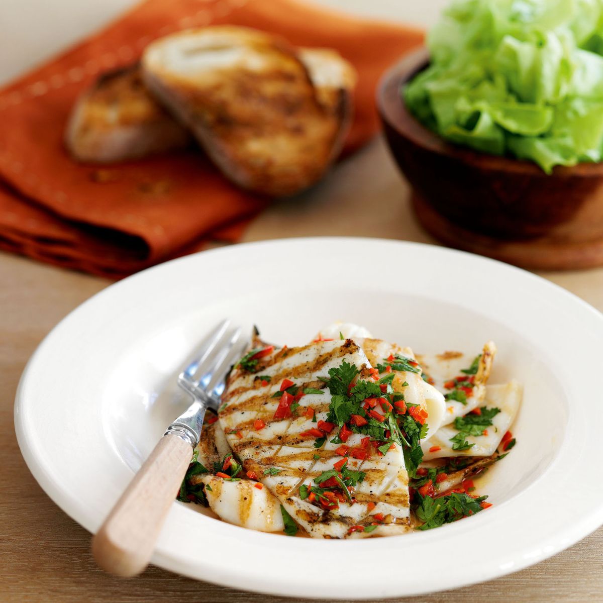 Squid with Chilli, Lime and Coriander Dressing Dinner Recipes Woman & Home