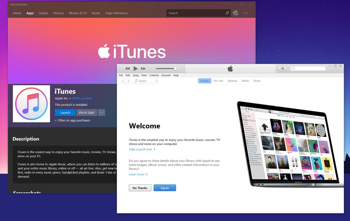 itunes windows no microsoft store