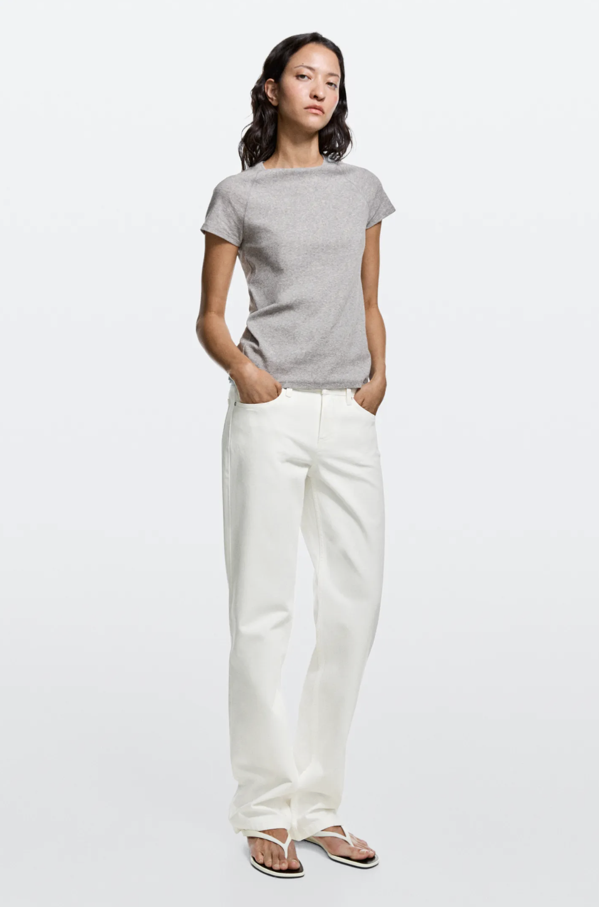 Massimo Dutti, Low-Rise Straight-Leg Jeans