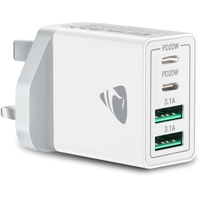 Aioneus 40W 4-Port USB C Fast Charger:  was £19.99