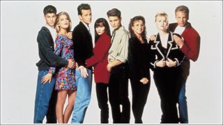 BEVERLY HILLS, 90210. English Title: BEVERLY HILLS, 90210. Year: 1990. Stars: LUKE PERRY; TORI SPELLING; JASON PRIESTLEY; IAN ZIERING; JENNIE GARTH; BRIAN AUSTIN GREEN.