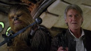 Han Solo and Chewbacca in Star Wars: The Force Awakens