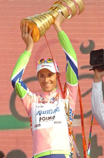 Ivan Basso (Liquigas-Doimo) on the podium
