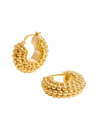 Baya 18k Gold-Plated Hoop Earrings