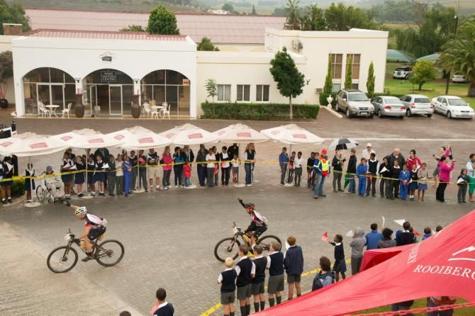 Riders pass through the Rooiberg winery