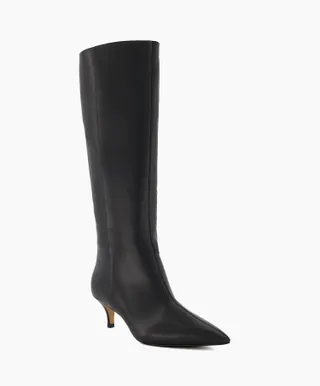 dunelondon, Kitten Heeled Leather Knee High Boots