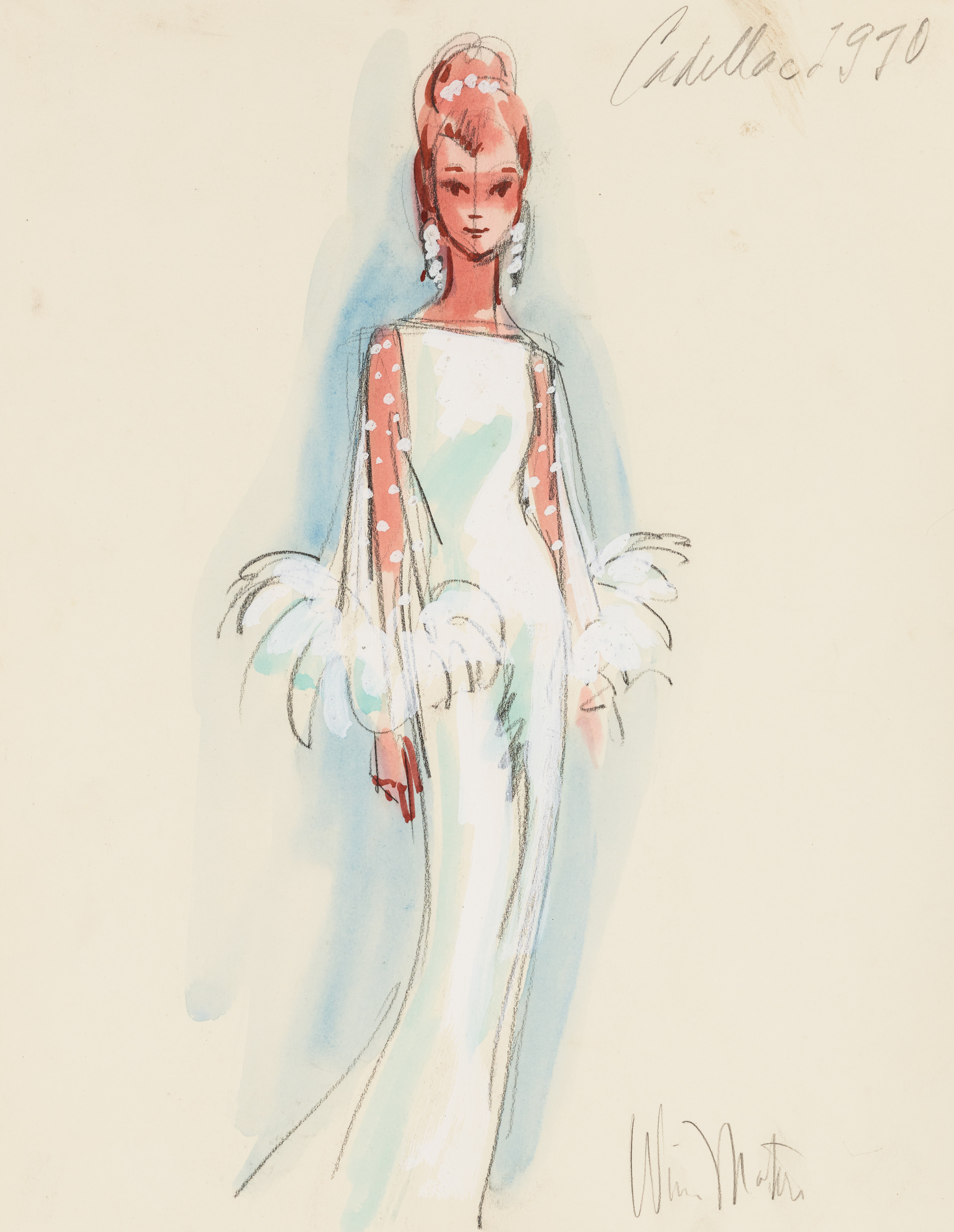 Costume design by Winn Morton for Cadillac, 1970