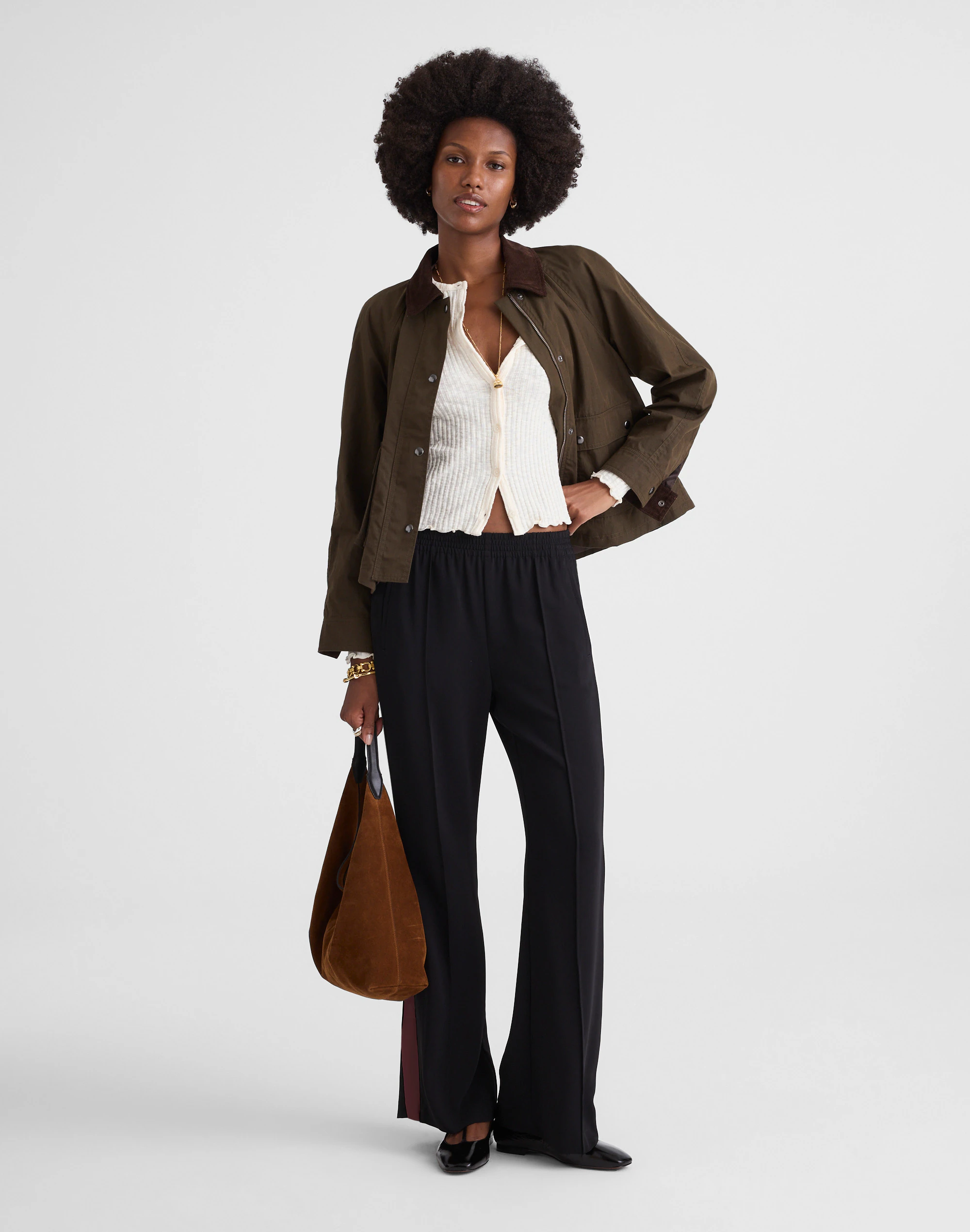 Pull-On Bootcut Track Pant