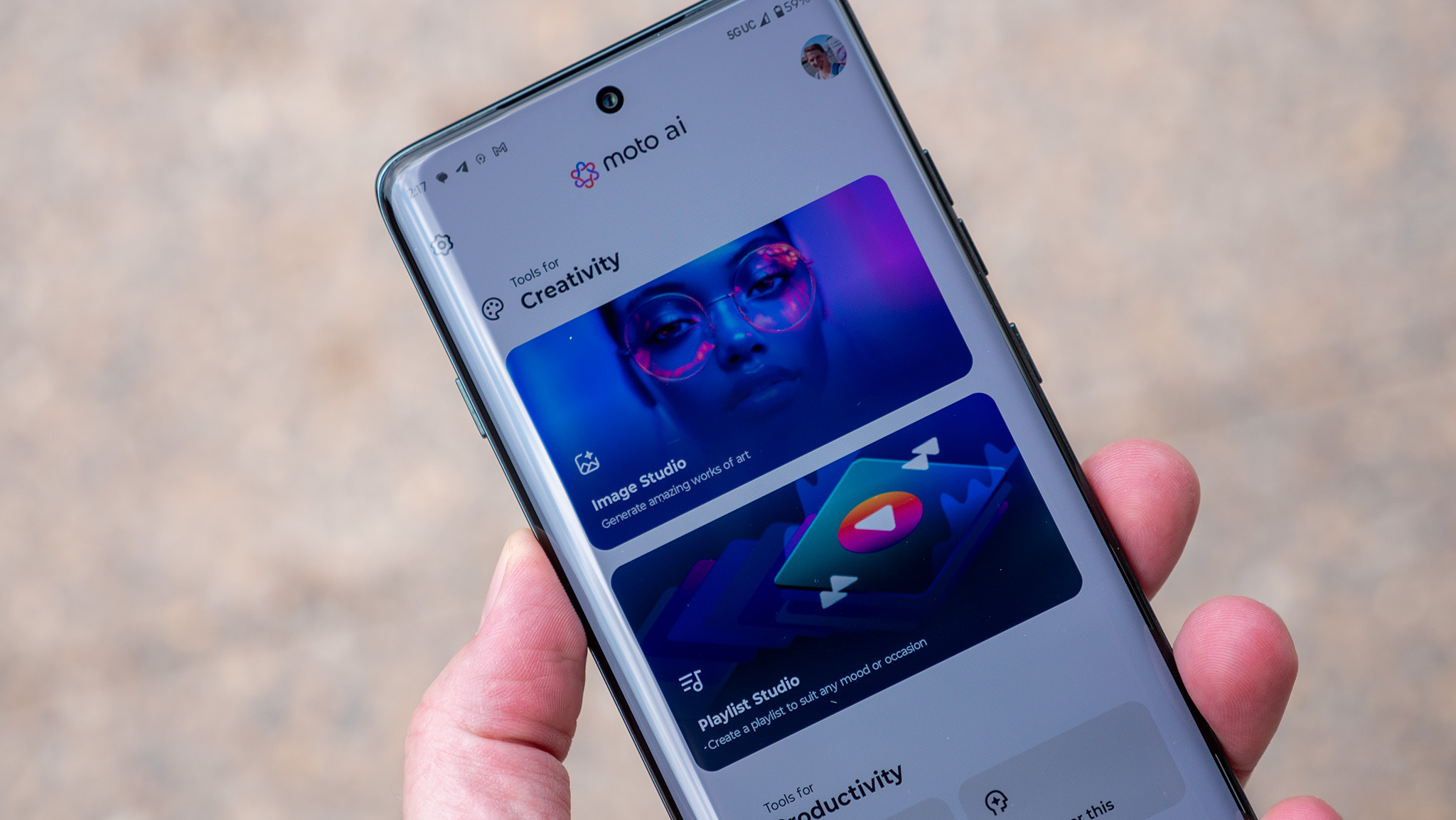 Moto AI running on a Motorola Edge 2025
