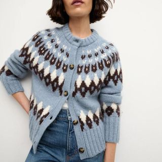 Veronica Beard Christina Fairisle Cardigan