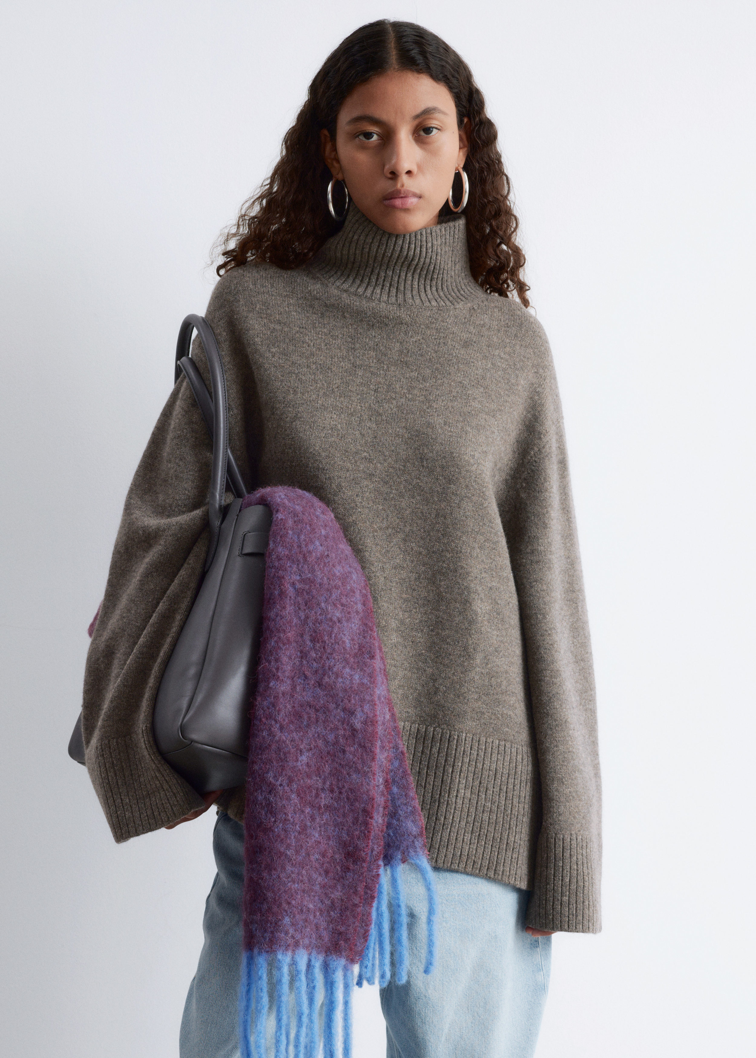 Oversized Turtleneck Wool Jumper