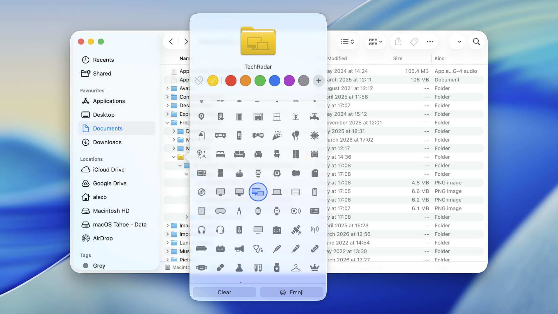 The Finder in macOS 26 Tahoe.