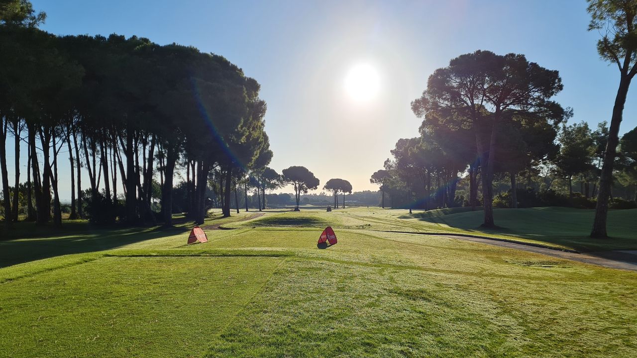 The stunning first hole on the Old Course at Gloria Golf Club in Belek, Turkiye