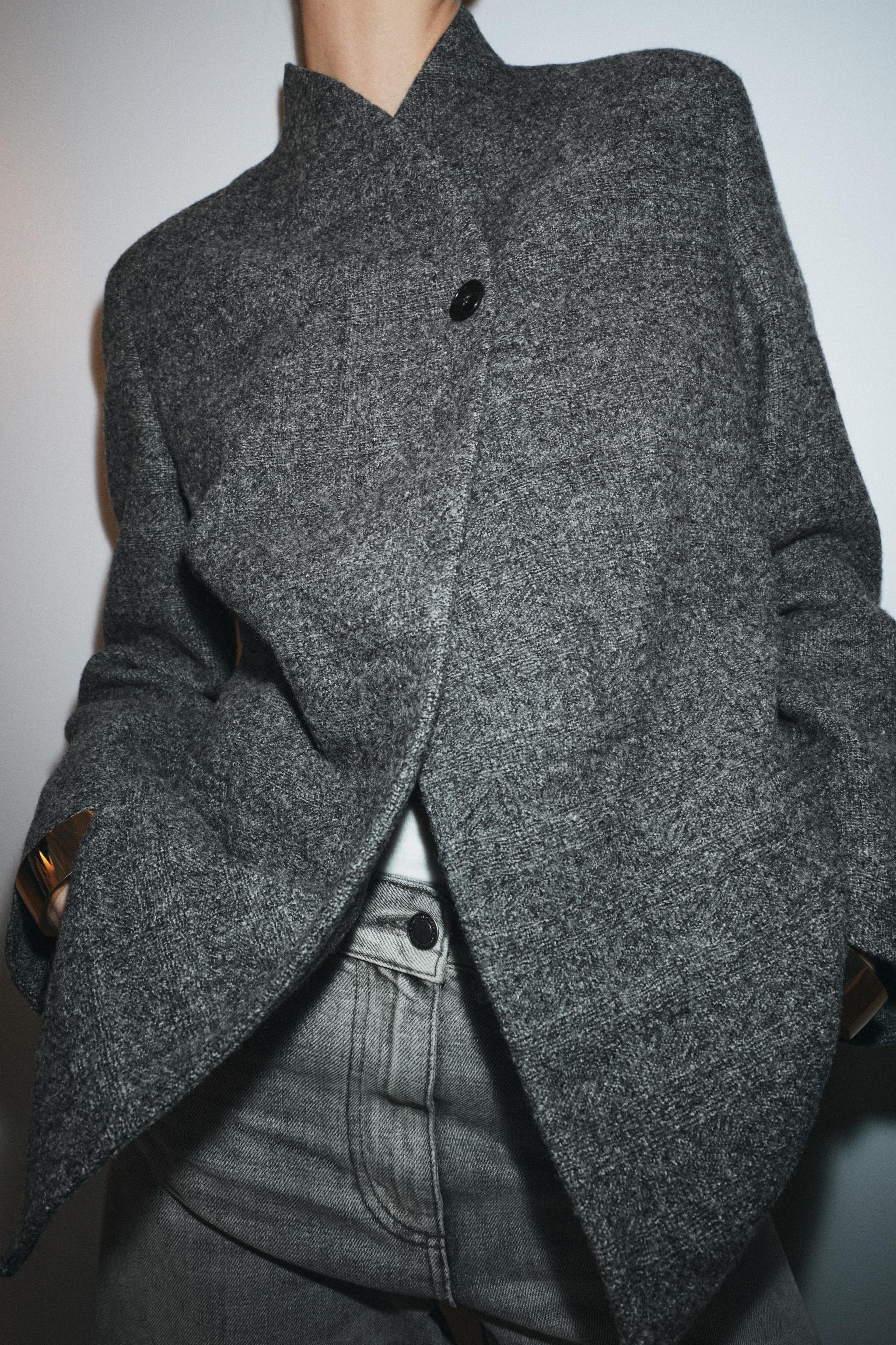 Zw Collection Limited Edition Wool Blazer With Button