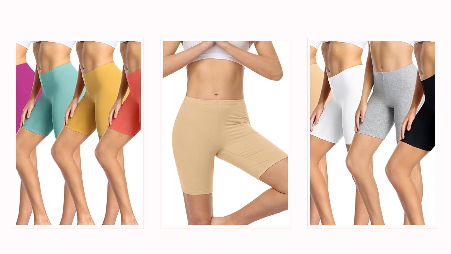 anti chafing shorts in multiple colours
