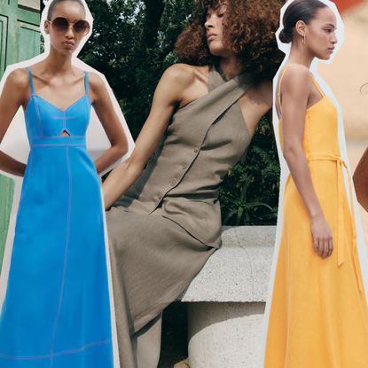 linen summer vacation essentials from J.Crew, Me + Em, Zara, Mango, Free People