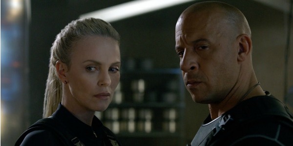 Charlize Theron and Vin Diesel in The Fate Of The Furious