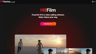 Website screenshot for HitFilm free version