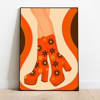 70s Boots print