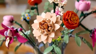 Lego flower arrangement seen up-close