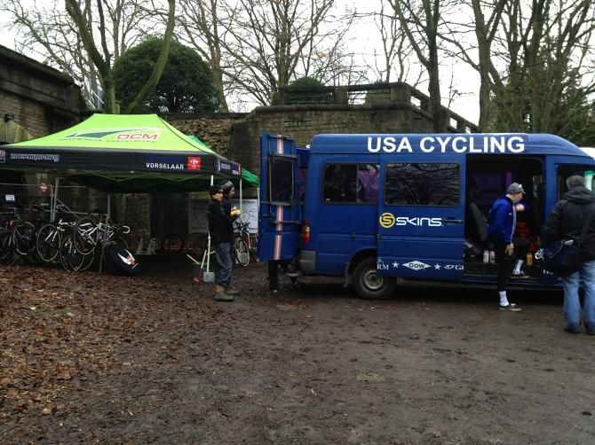 Euro 'Cross Camp set-up at the Namur race