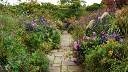 Gravetye Manor Flower Garden in Autumn