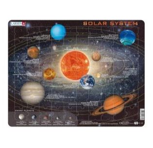 Jigsaw puzzles with illustration of the solar system