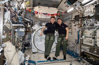 NASA astronauts Anne McClain and Christina Koch lived aboard the International Space Station during a few months of 2019.