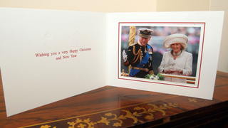 This handout image released on December 14, 2012 by Clarence House shows the 2012 Christmas card of Prince Charles, Prince of Wales and Camilla, Duchess of Cornwall. Clarence House are asking that publications which use the photograph consider making a modest donation to The Prince of Wales's Charitable Foundation - donations should be made payable to The Prince of Wales's Charitable Foundation and be sent to Amanda Foster at The Prince of Wales and The Duchess of Cornwall's Press Office, Clarence House, London SW1A 1BA