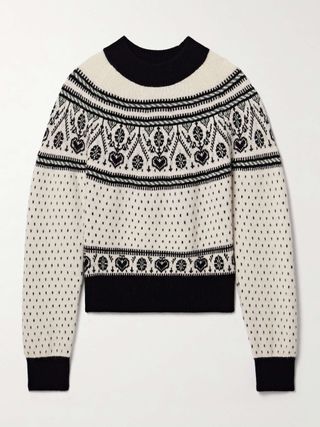 Pullover aus Kaschmirmischung mit Intarsienmuster von Guy