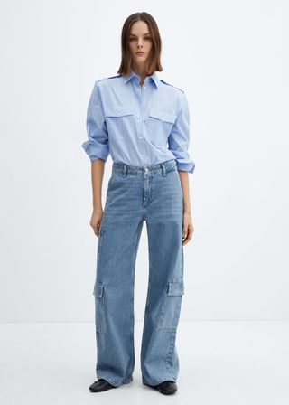 mango, Loose Cargo Jeans With Pockets