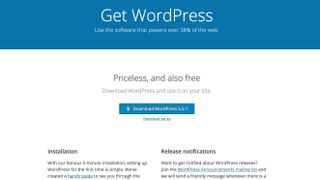 WordPress's download webpage