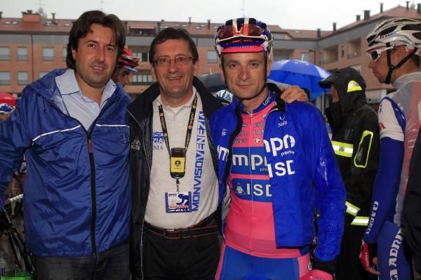 Michele Scarponi (Lampre-ISD) is in action at the Giro di Padania.