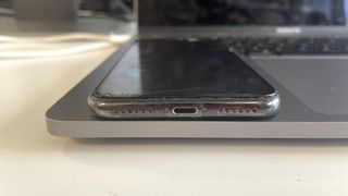 Iphone switched off with dirty charging port 