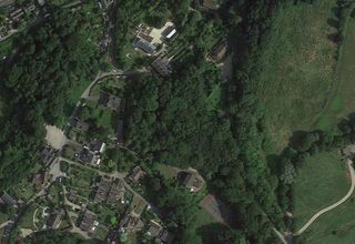 An overhead shot of Quarry Woods, Box, Wiltshire