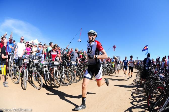 Runners searching for their bikes