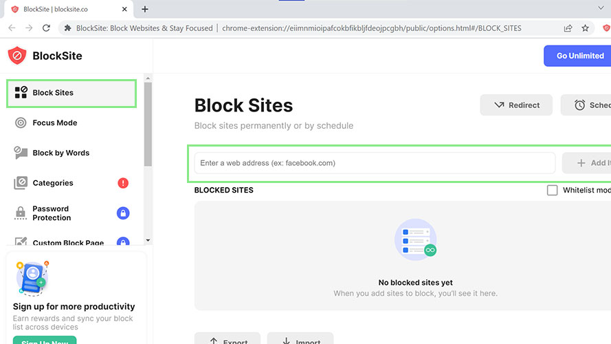 How to block websites in Chrome