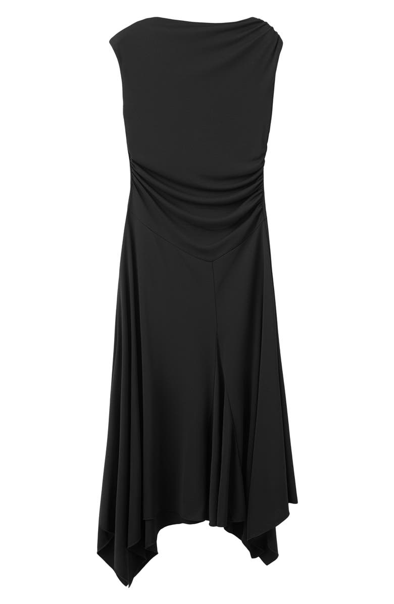 Sandy Asymmetric Hem Ruched Maxi Dress