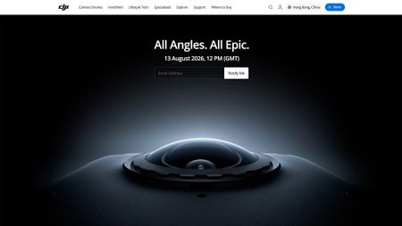 DJI Osmo 360 II teaser on the DJI Hong Kong homepage 