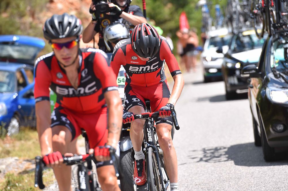 Tejay van Garderen struggles during stage 17.