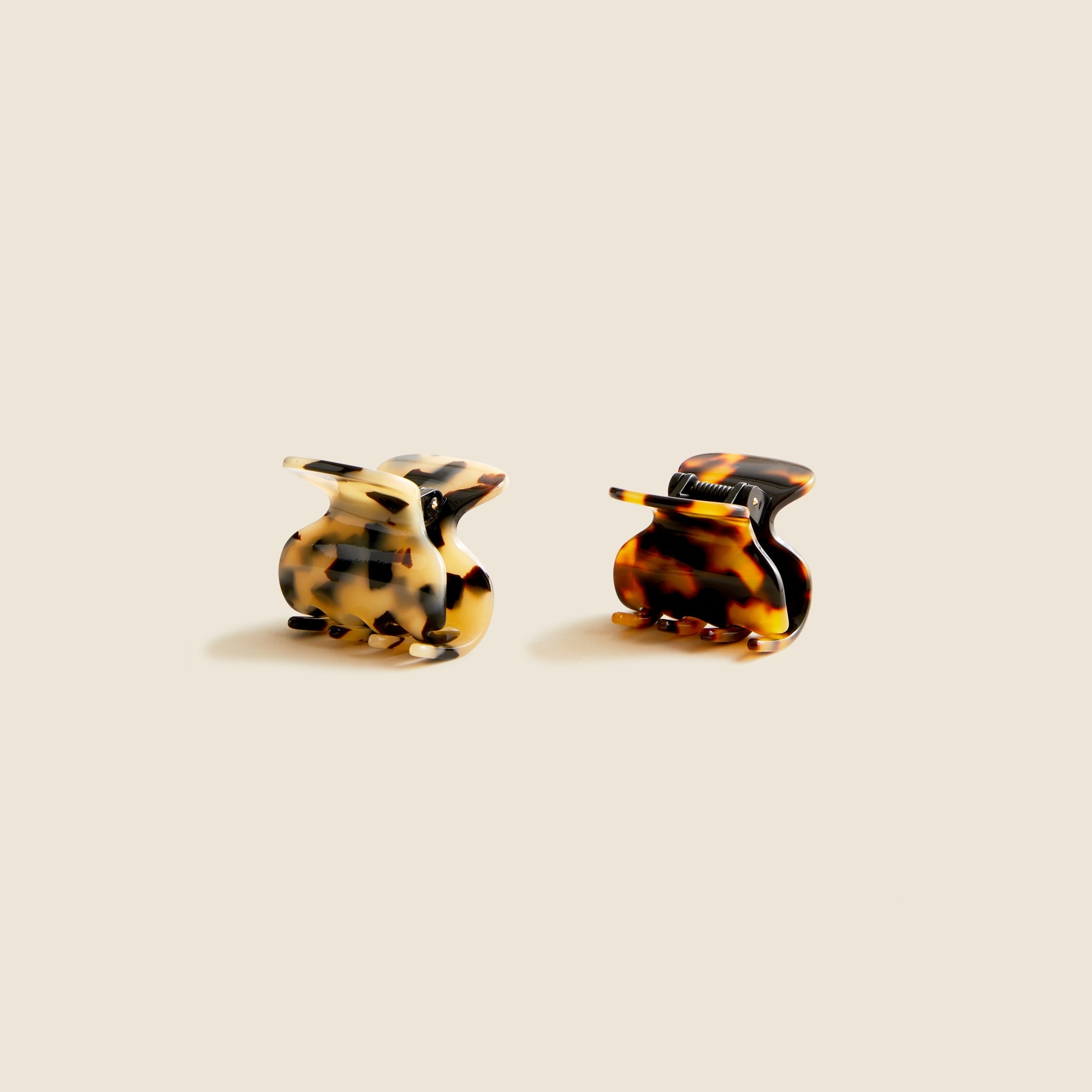 Mini Claw Clips Two-Pack in Italian Tortoise