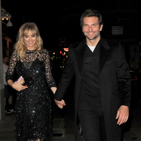 Suki Waterhouse and Bradley Cooper head to J Sheeky restaurant for dinner on September 15, 2014 in London, England.