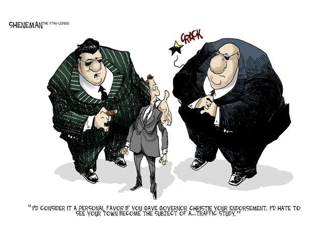 Political cartoon Chris Christie bridge scandal