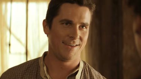A smirking Christian Bale in The Prestige