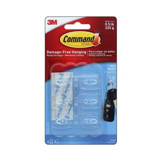 Clear command strips in packaging