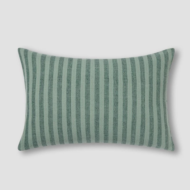 green striped cushion