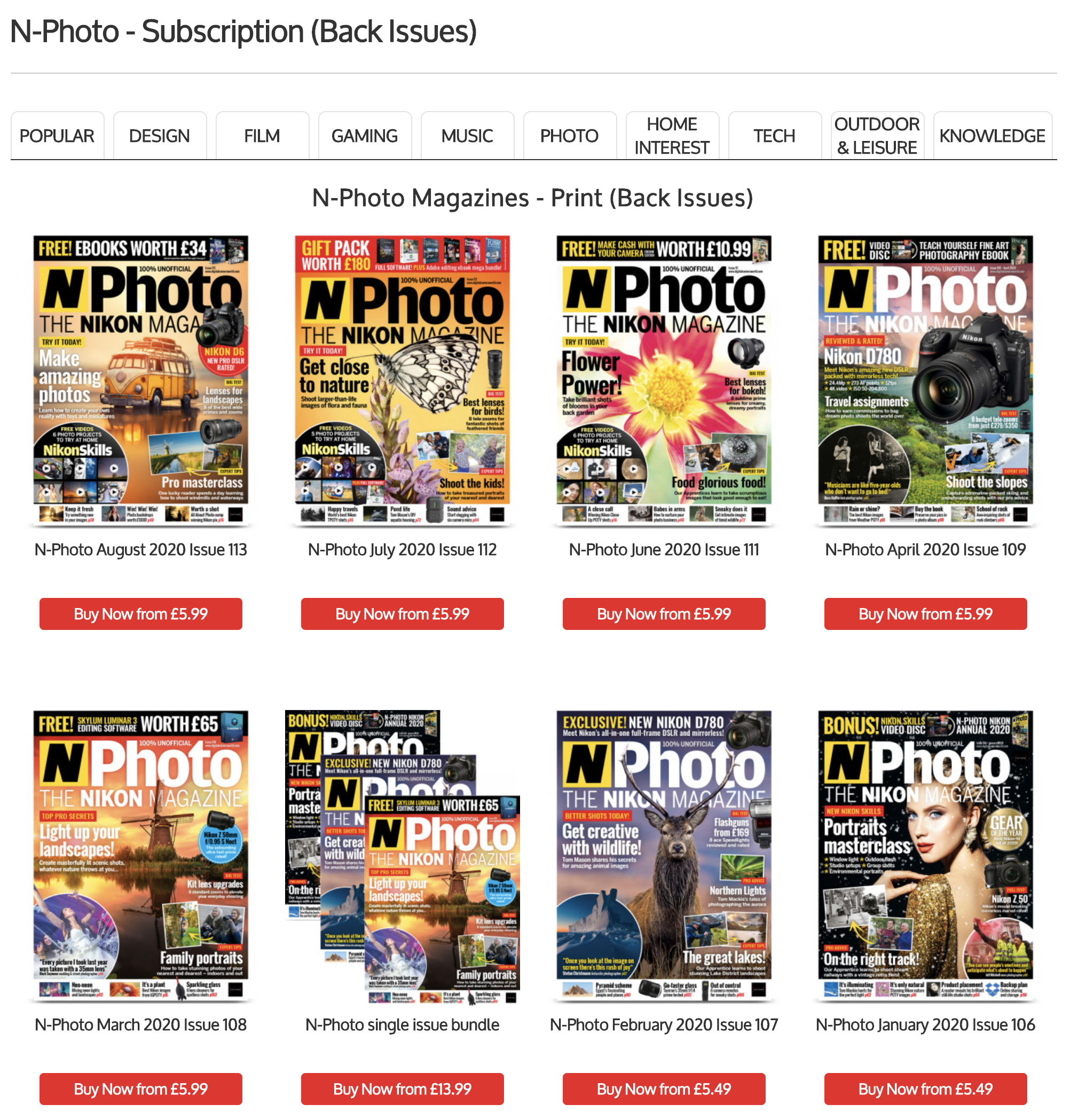 Back issues of N-Photo are available online