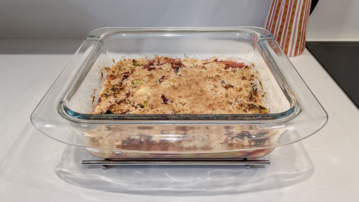 Fruit crumble made in Ninja Crispi Microwave